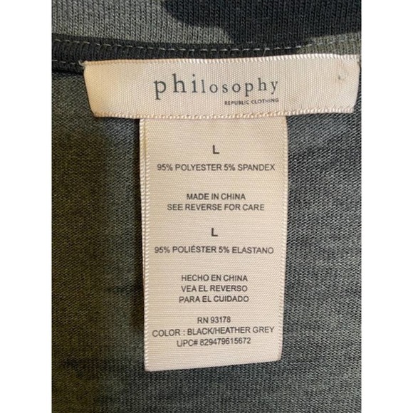 Philosophy 3/4 Sleeve Sharkbite Tunic Sz Large - Picture 3 of 3